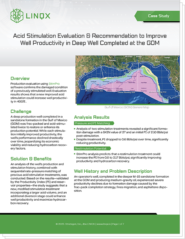 Case Study: Acid Stimulation Evaluation & Recommendation to Improve Well Productivity in Deep Well Completed at the GOM