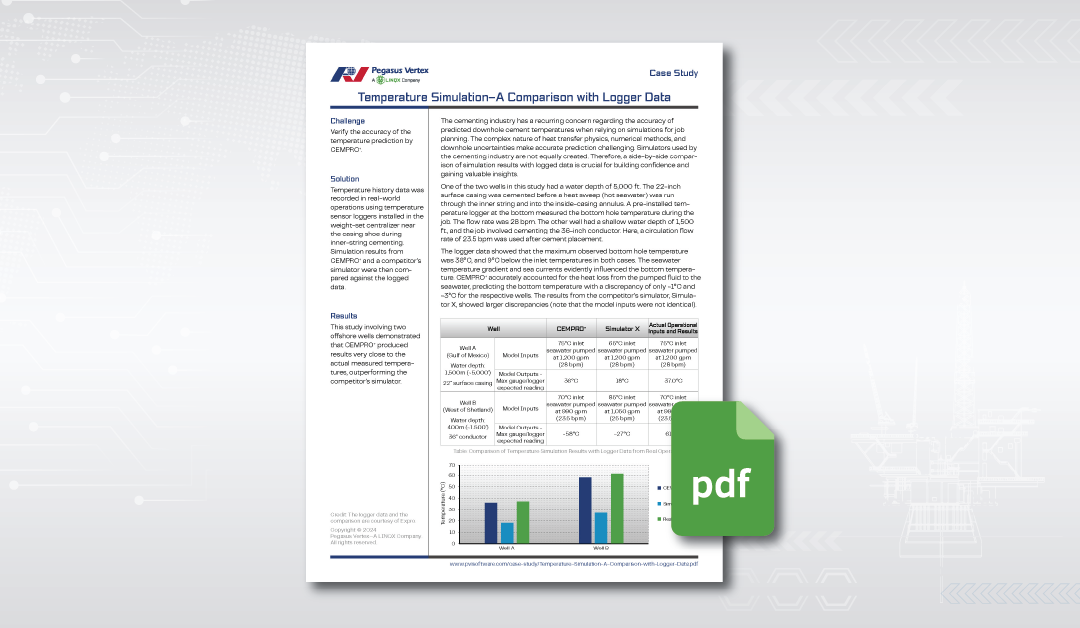 Optimizing Cementing Job Planning with Accurate Temperature Simulation